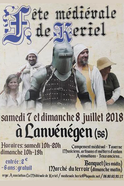 Affiche de la fête médiévale de Keriel - 2018